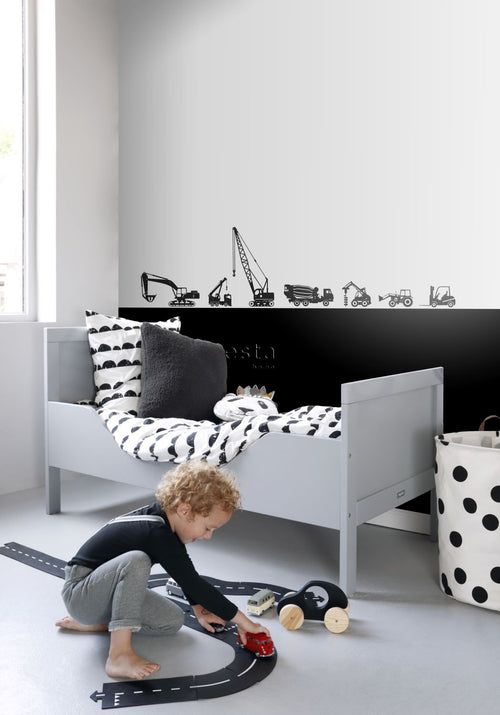 ESTAhome muursticker voertuigen zwart - 47.5 x 66 cm - 156107