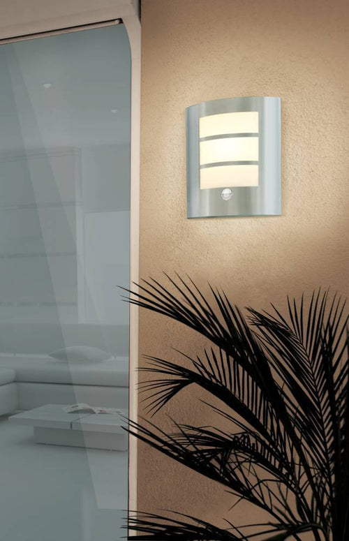 EGLO wandlamp buiten City - e27 - 23.5 cm - rvs - vtwonen shop