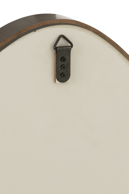 J-Line spiegel Abstract - hout/glas - donkerbruin - small - 70 x 61 cm - vtwonen shop