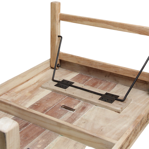 Raw Materials salontafel Limewash - inklapbaar - FSC gerecycled hout - 120x75x45 cm