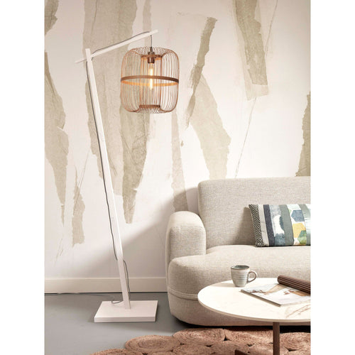 GOOD&MOJO vloerlamp Hokkaido - bruin - Ø38cm - vtwonen shop