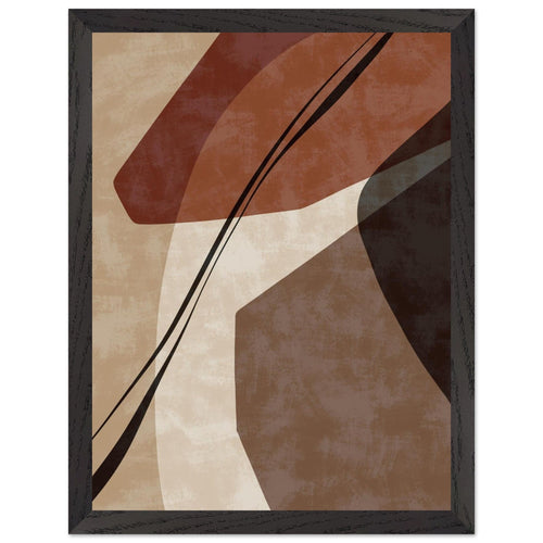 Artfulprints Poster met Lijst Boho – Desert mix   - 30x40 cm - Bruin