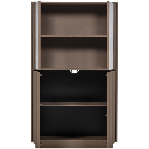 WOOOD lage vitrinekast Nova - Grenen - Truffel Bruin - 172x102x40