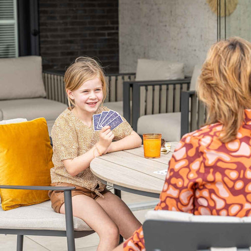 Garden Impressions tuinset Dane - Tulli - donker grijs - Ø148x75 cm - 6-delig