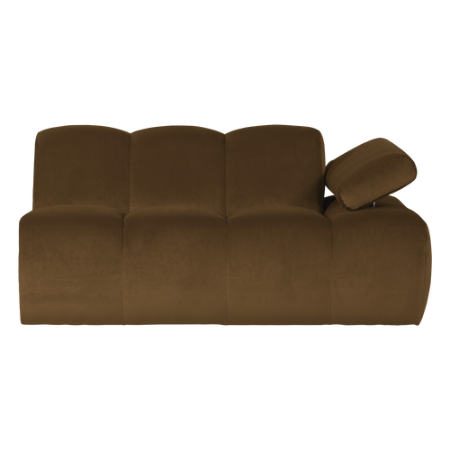 WOOOD 1,5-zits bank arm rechts Mojo - Velvet - Honinggeel - 74x164x97