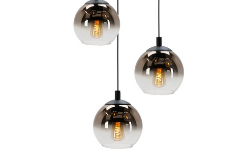 EGLO hanglamp Ariscani 1 - ø 42,5 cm - koperglas - 3 lichts - zwart - vtwonen shop