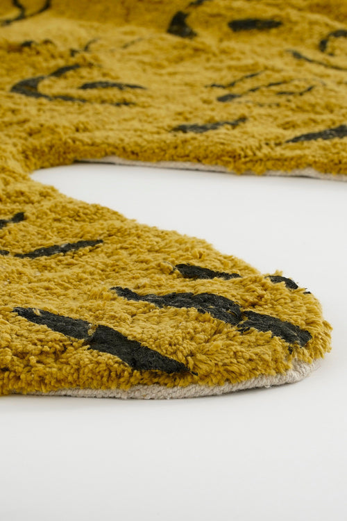 In The Mood Collection Vloerkleed Tijger - L180 x B120 cm - Katoen - Geel - vtwonen shop