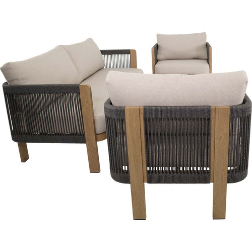 Lesli Living loungebank Sora - zwart - 177x74x66cm