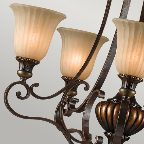 Elstead Kelham Hall - 5-lichts multi-arm kroonluchter brons, gouden afwerking, E27
