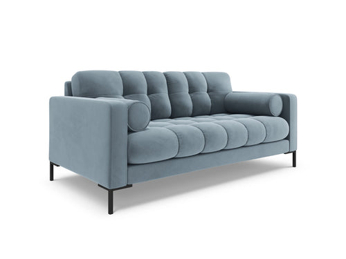 Cosmopolitan Design Bank Bali 2-zits, flueel, lichtblauw - 96x152x75cm