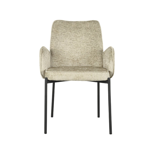 LABEL51 Eetkamerstoel Joni - Beige - Zithoogte 49cm - Set van 2