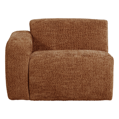 WOOOD 1-zits bank arm links Mojo Base - Wollig - Roestbruin - 74x105x97