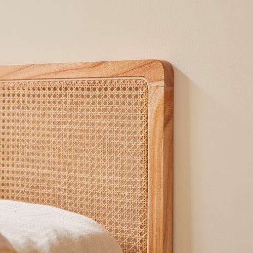 Tikamoon Hoofdbord van gevlochten rotan 90 cm - Naturel - vtwonen shop