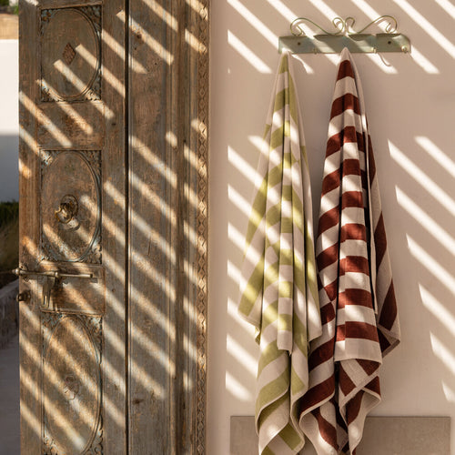 Walra - Strandlaken Salty Square - 100x180 cm - Bruin