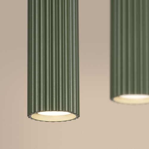 Sollux Lighting Hanglamp KARBON 4L olijfgroen - 81x5x120cm
