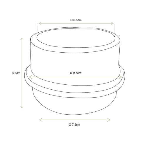 vtwonen - Waxinelichthouders Straight - Keramiek - Karamel - 8.5 x 5.5 cm - Set van 2