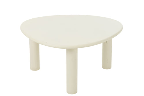 J-Line bijzettafel Bali - hout - wit - medium