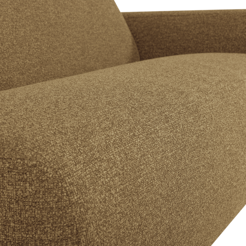WOOOD 2-zits bank arm rechts Mojo Base - Bouclé - Geel/Bruin - 74x185x97