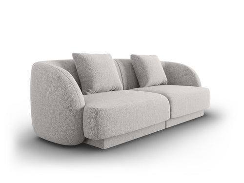 Cosmopolitan Design Bank Tulum 2-zits, chenille, lichtgrijs - 90x180x70cm