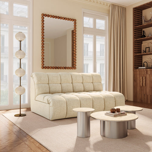 Premium Interiors - Bank SEVEN - bouclé-stof  beige 162cm