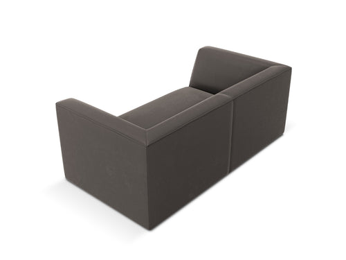 Micadoni Bank Ruby 2-zits, flueel, donkergrijs - 93x174x69cm