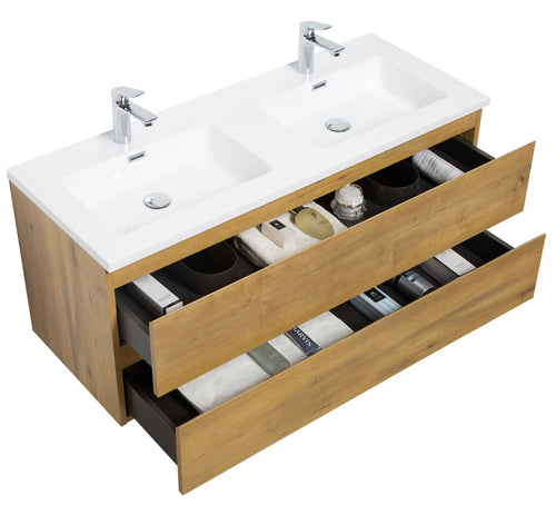 Badplaats Badkamermeubel Set Angela 120 cm – Eiken – Badmeubel met Wastafel