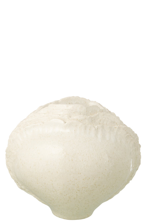 J-Line vaas - steengoed - wit - large