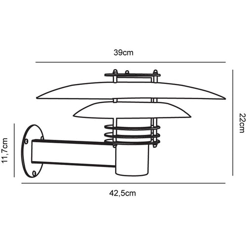 Nordlux Phoenix Wandlamp Buiten | E27 | IP54 | Koper | Seaside - vtwonen shop