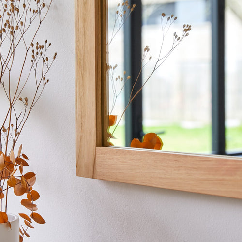 Tikamoon Teakhouten spiegel 70 x 50 cm - Naturel - vtwonen shop