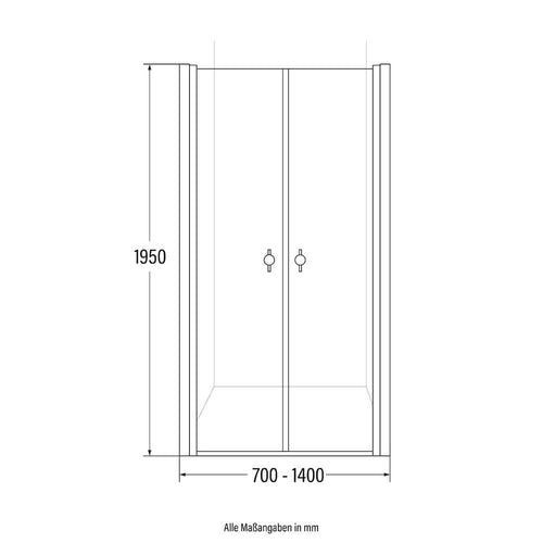 Home Deluxe Zwaaideur LAVEA matglas 140 cm