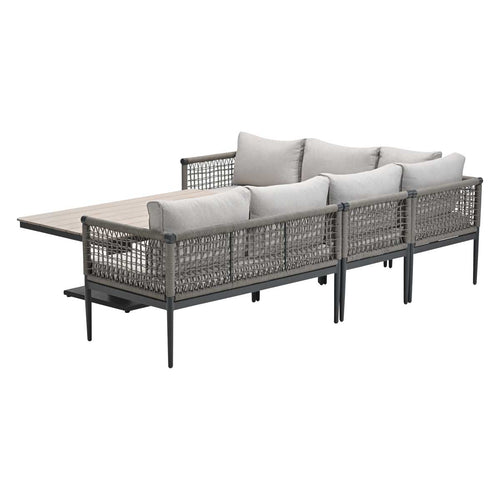 Garden Impressions lounge dining set Burela - Brugge - taupe - links - 5-delig - vtwonen shop