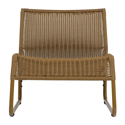 WOOOD tuin loungestoelen West - Kunststof - Honinggeel - Set van 2