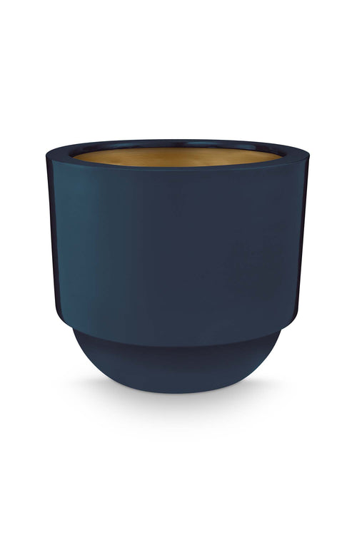 Pip Studio Bloempot Metaal Donkerblauw 40 x 40 x 35 cm