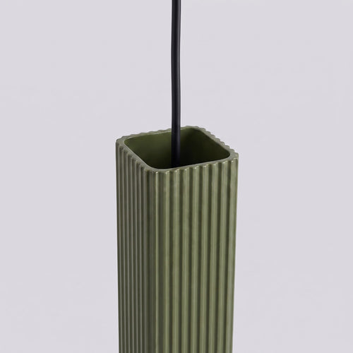 Sollux Lighting Hanglamp RAYO 1 olijfgroen - 8x8x118cm