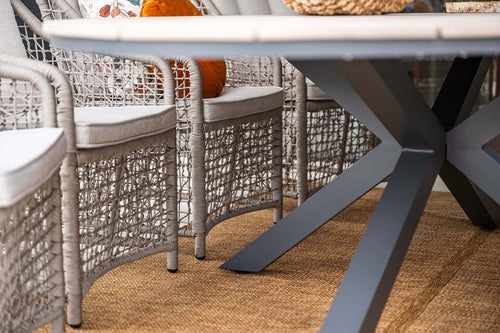 Garden Impressions tuintafel Tulli light teak vironwood - ovaal 280x140 cm - vtwonen shop