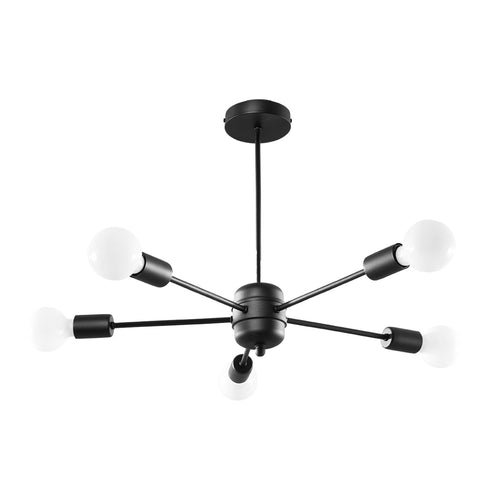 Sollux Lighting Kroonluchter LANGO 5 zwart - 66x66x46cm