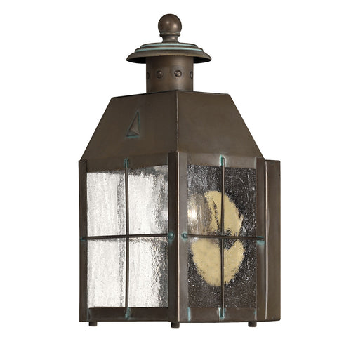 Elstead Hinkley Nantucket Outdoor Wandlantaarn Verouderd Messing, IP44