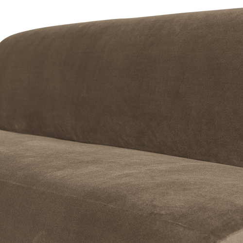 WOOOD eetbank 164 cm rugleuning Mojo Base - Velvet - Taupe - 83x164x76