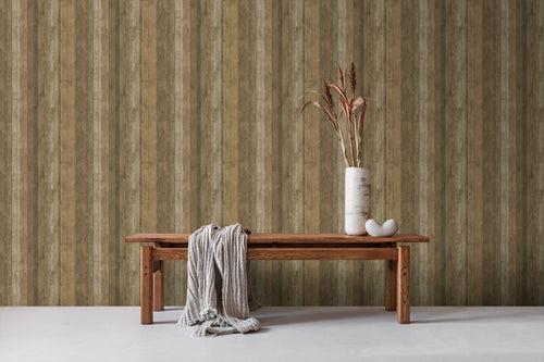 Sanders & Sanders behang houtlook bruin - 53 cm x 10 m - 640052