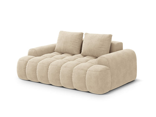 Cosmopolitan Design Bank Linz 2-zits, flueel lichtbeige - 100x175x84cm