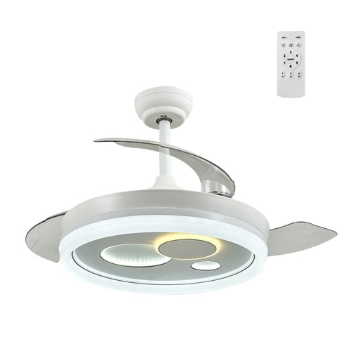 CristalRecord plafondventilator Naira - 1 lichts - 107  x 44   cm - wit