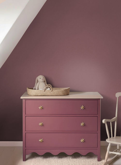ESTAhome behang linnenstructuur bordeaux rood - 53 cm x 10.05 m - 148744
