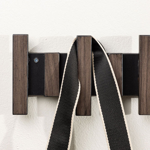 Nest living Karsten Houten Wandkapstok met 8 Haken - Donkerbruin