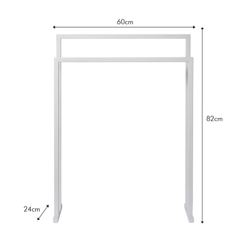 Atmooz handdoekenrek Donau - wit - 60 x 24 x H 82 cm
