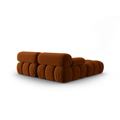 Cosmopolitan Design - Modulaire bank Cortina 3-zits, flueel terracotta - 188x188x70cm