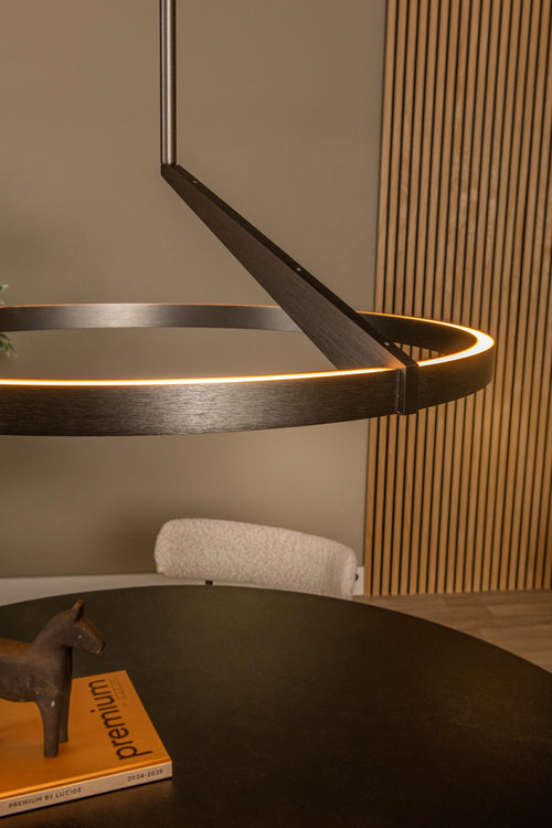 Lucide hanglamp APPLAUSE - Geïntegreerde LED - Grijs ijzer