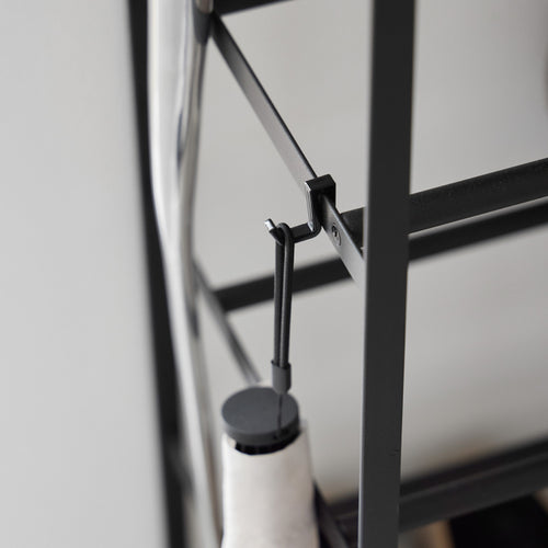 Yamazaki Tower Schoenenrek op wielen 5-laags - Zwart - vtwonen shop