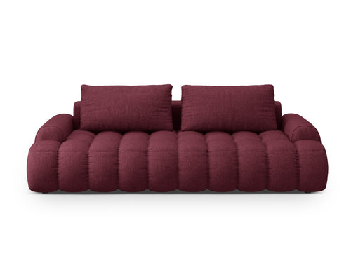 Cosmopolitan Design Slaapbank met opbergdoos Linz 4-zits, structurele stof bordeaux - 100x250x84cm