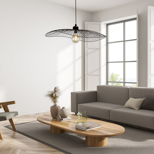Searchlight Wave Plafondlamp converteerbaar naar plafondlamp - zwart metaal