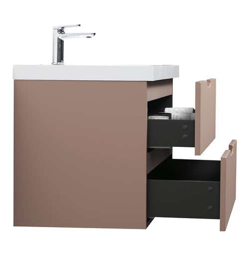 Badplaats Badkamermeubel Set Thermis 80 cm – Mat Roze – Badmeubel met Wastafel